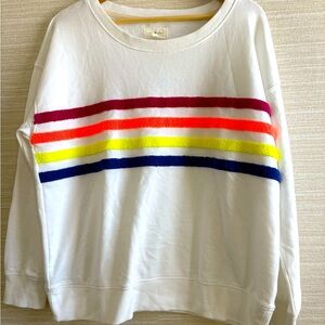 Lou & Grey oversized terry striped sweatshirt